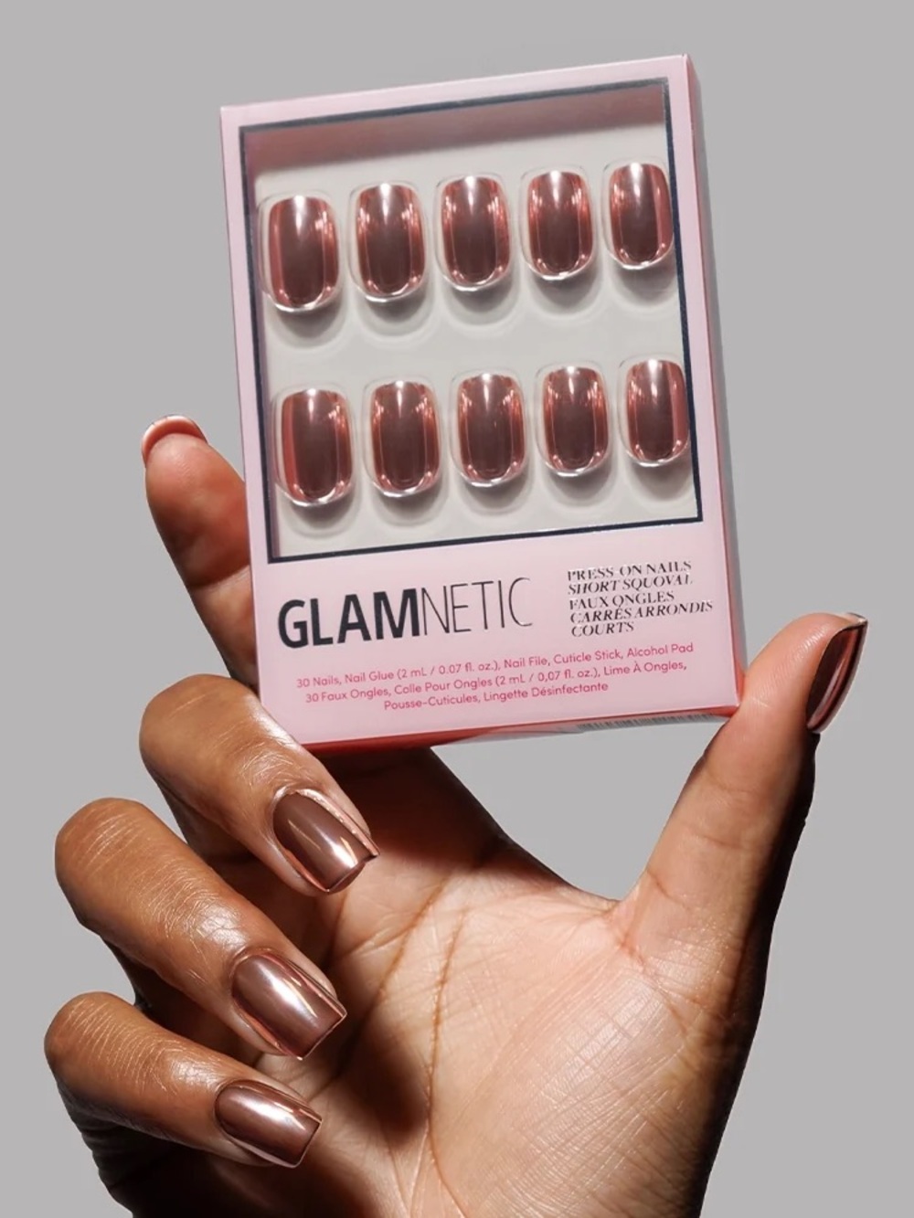 2 for $24 - Glamnetic Press-On Nails - Rose Gold